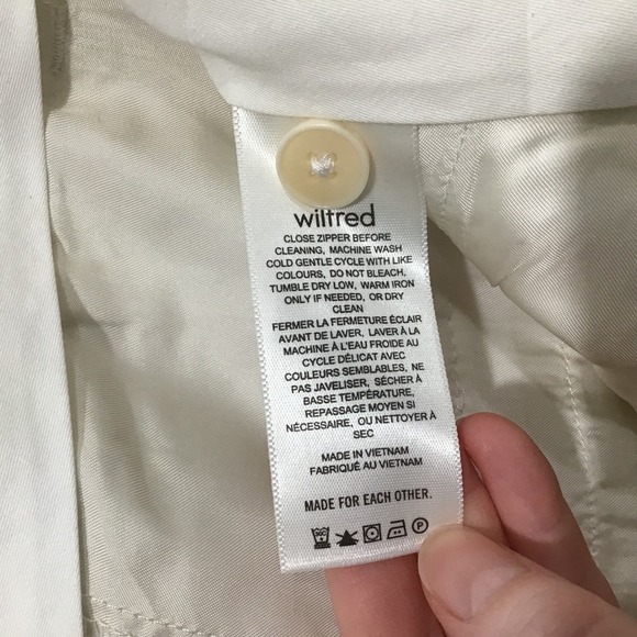 NWT Aritzia Wilfred Carrot Linen Pants White Sz 4 High Waist Trousers Minimalist - Picture 5 of 7